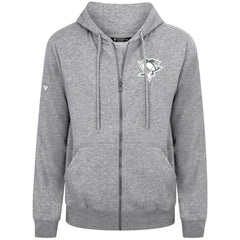 Pittsburgh Penguins Levelwear Podium Chenille Logo Full-Zip Hoodie - Gray Hoodies