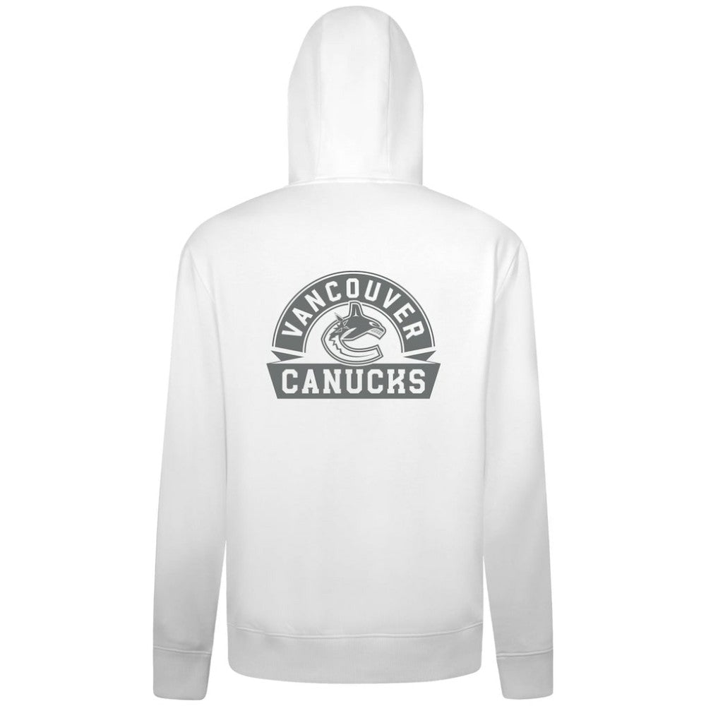 Vancouver Canucks Levelwear Podium Chenille Logo Full-Zip Hoodie - White Hoodies
