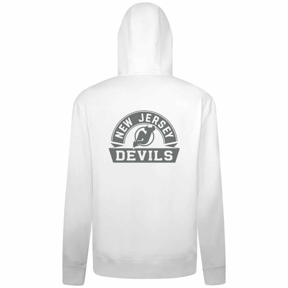 New Jersey Devils Levelwear Podium Chenille Logo Full-Zip Hoodie - White Jerseys