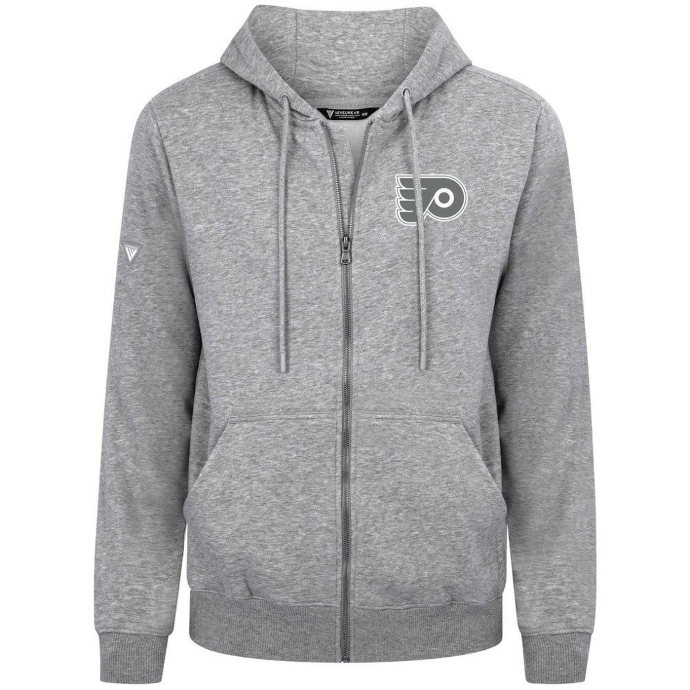 Philadelphia Flyers Levelwear Podium Banner Arch Full-Zip Hoodie - Gray Hoodies
