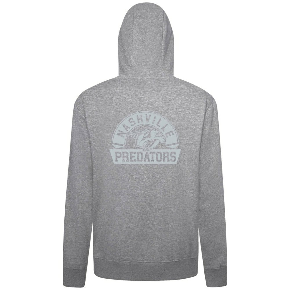 Nashville Predators Levelwear Podium Banner Arch Full-Zip Hoodie - Gray Hoodies