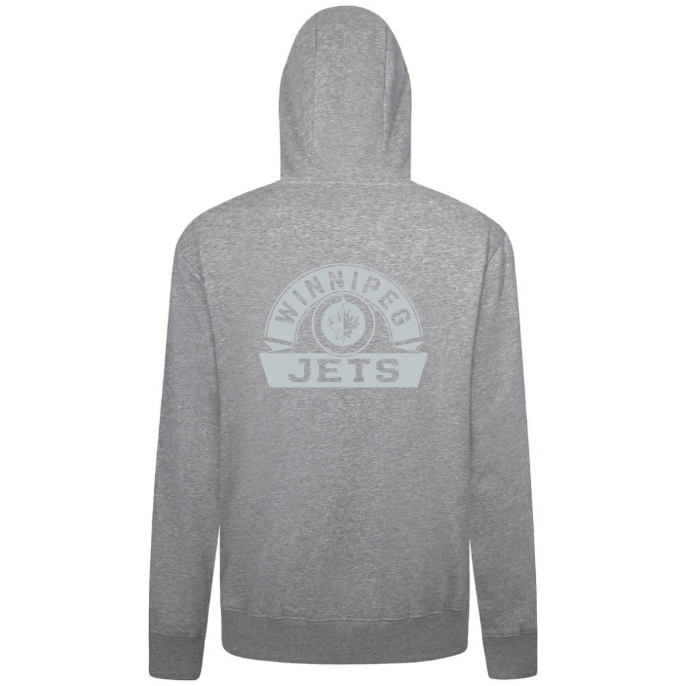 Winnipeg Jets Levelwear Podium Banner Arch Full-Zip Hoodie - Gray Hoodies