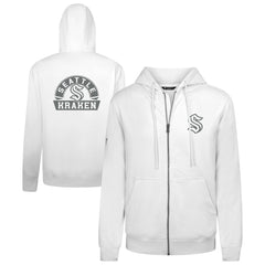 Seattle Kraken Levelwear Podium Banner Arch Full-Zip Hoodie - White Hoodies