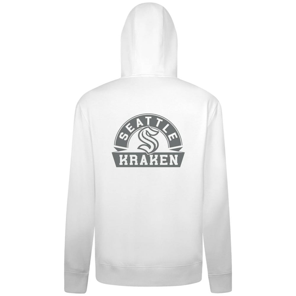 Seattle Kraken Levelwear Podium Banner Arch Full-Zip Hoodie - White Hoodies