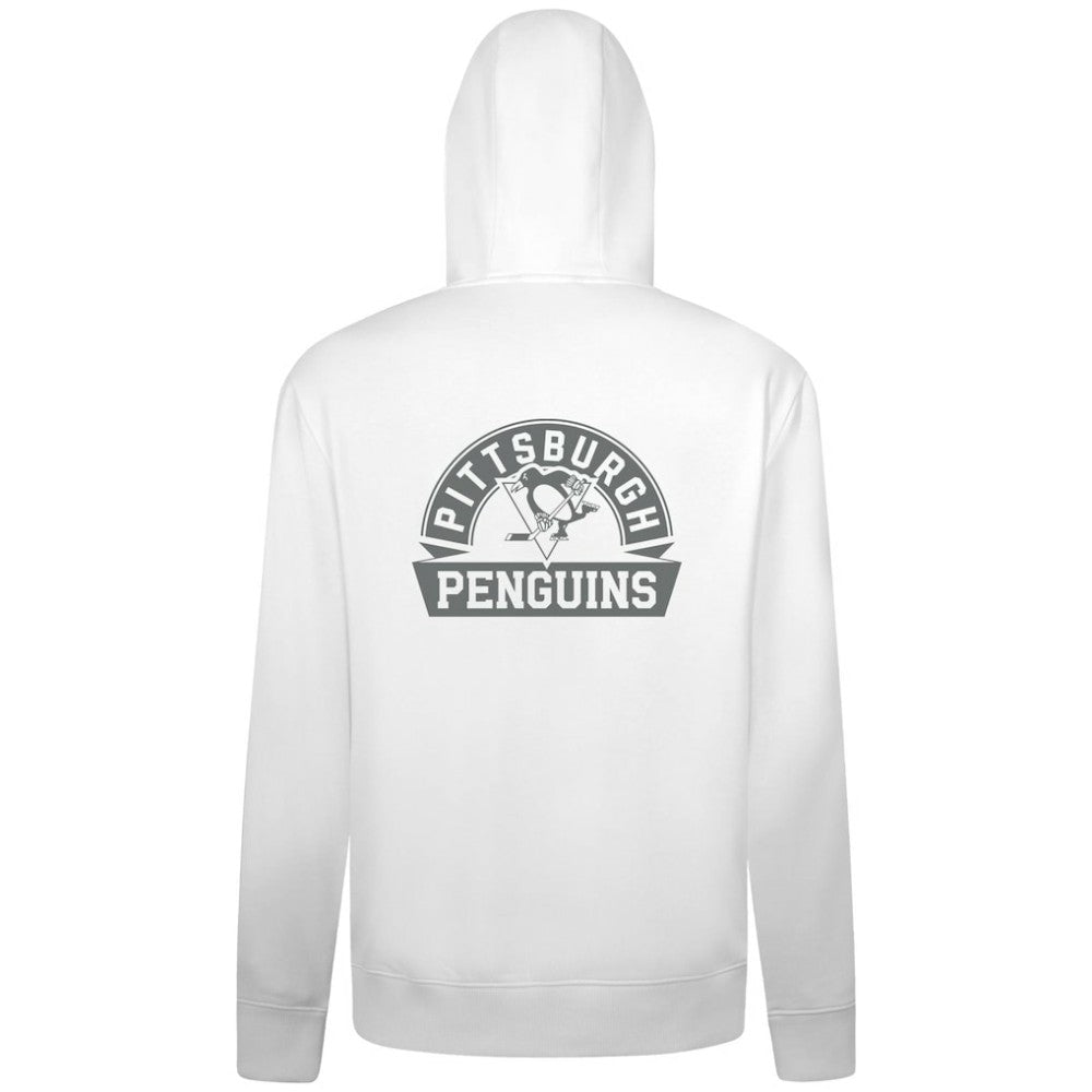 Pittsburgh Penguins Levelwear Podium Banner Arch Full-Zip Hoodie - White Hoodies
