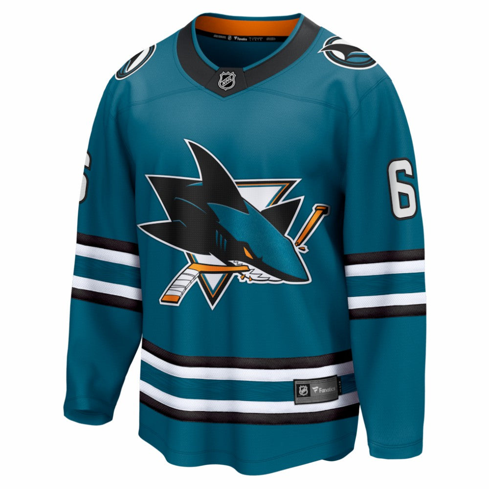 Sam Dickinson San Jose Sharks Fanatics Home Breakaway Jersey - Teal Jerseys