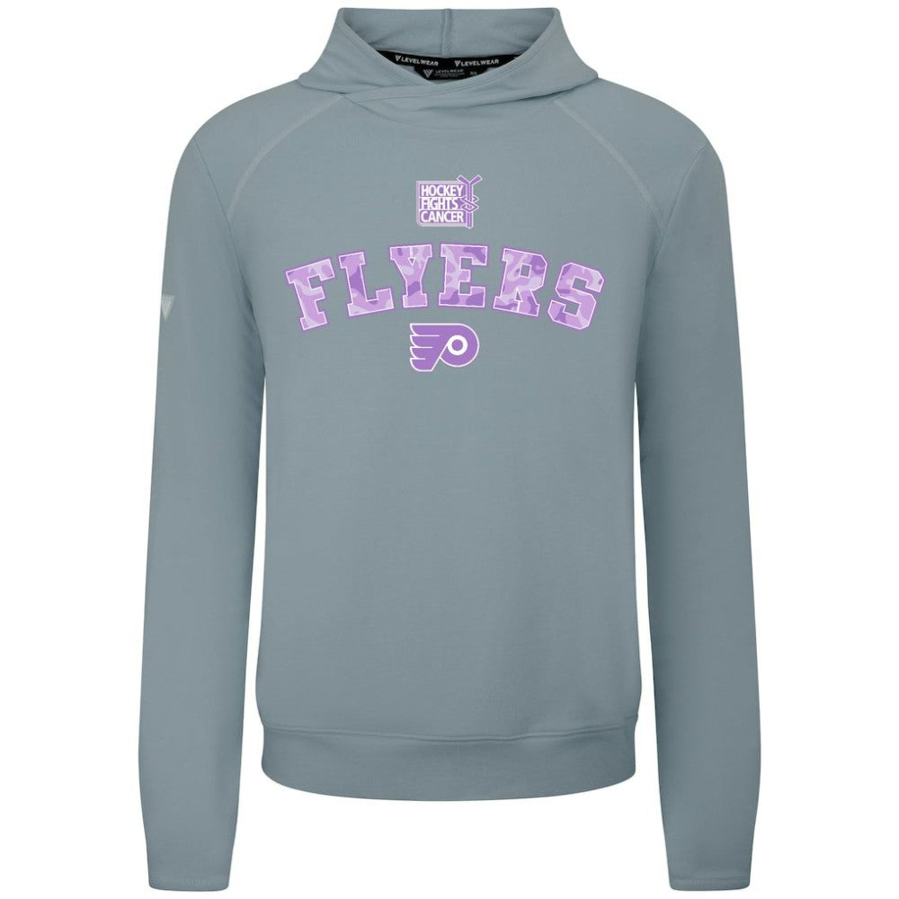 Philadelphia Flyers Levelwear Hockey Fights Cancer Mandate Tri-Blend Hoodie - Gray Hoodies