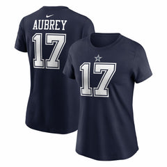 Brandon Aubrey Dallas Cowboys Women's Player Name & Number T-Shirt - Navy sale
