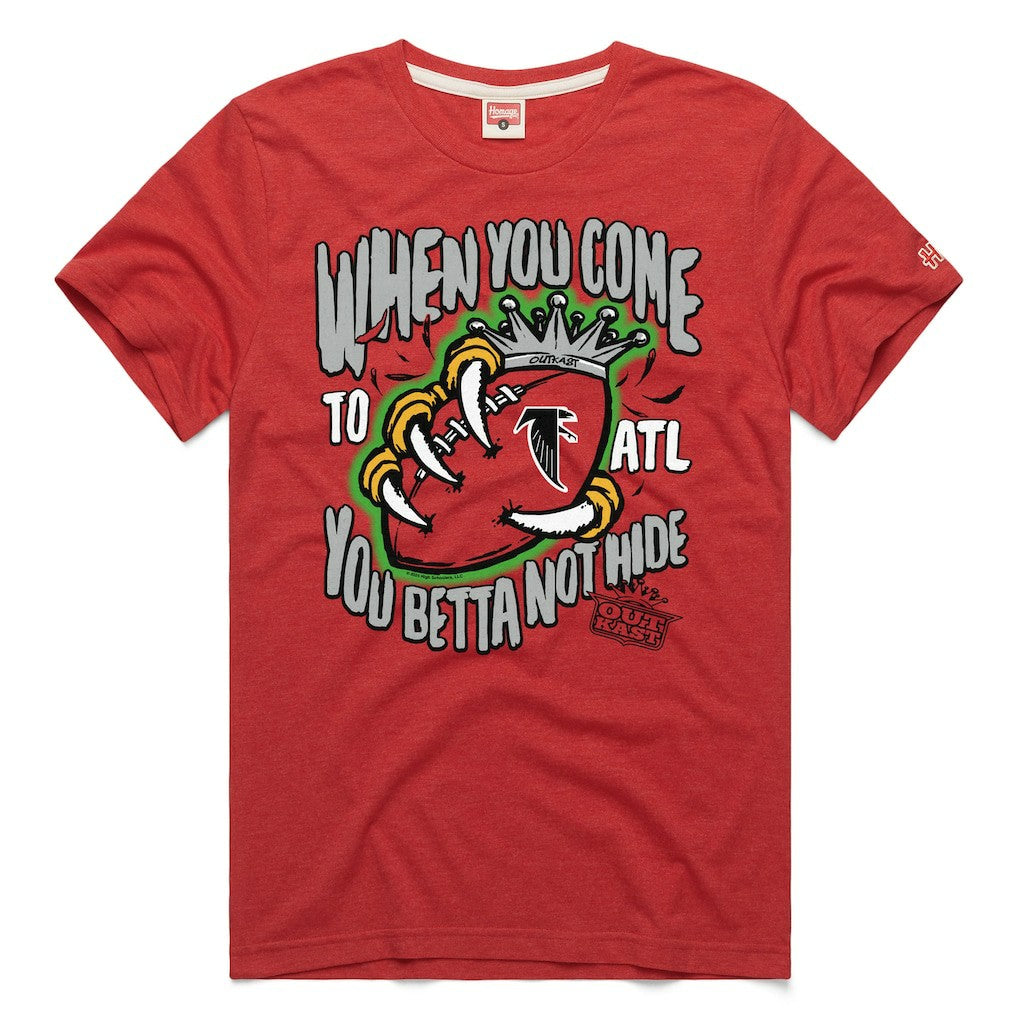 Atlanta Falcons x OutKast Homage Unisex You Betta Not Hide Tri-Blend T-Shirt - Red discount