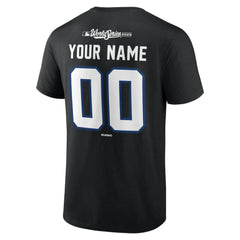 Los Angeles Dodgers 2025 World Series Champions Custom Name & Number T-Shirt Black
