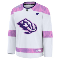 Utah Mammoth Fanatics Hockey Fights Cancer Survivor Practice Jersey - White Jerseys