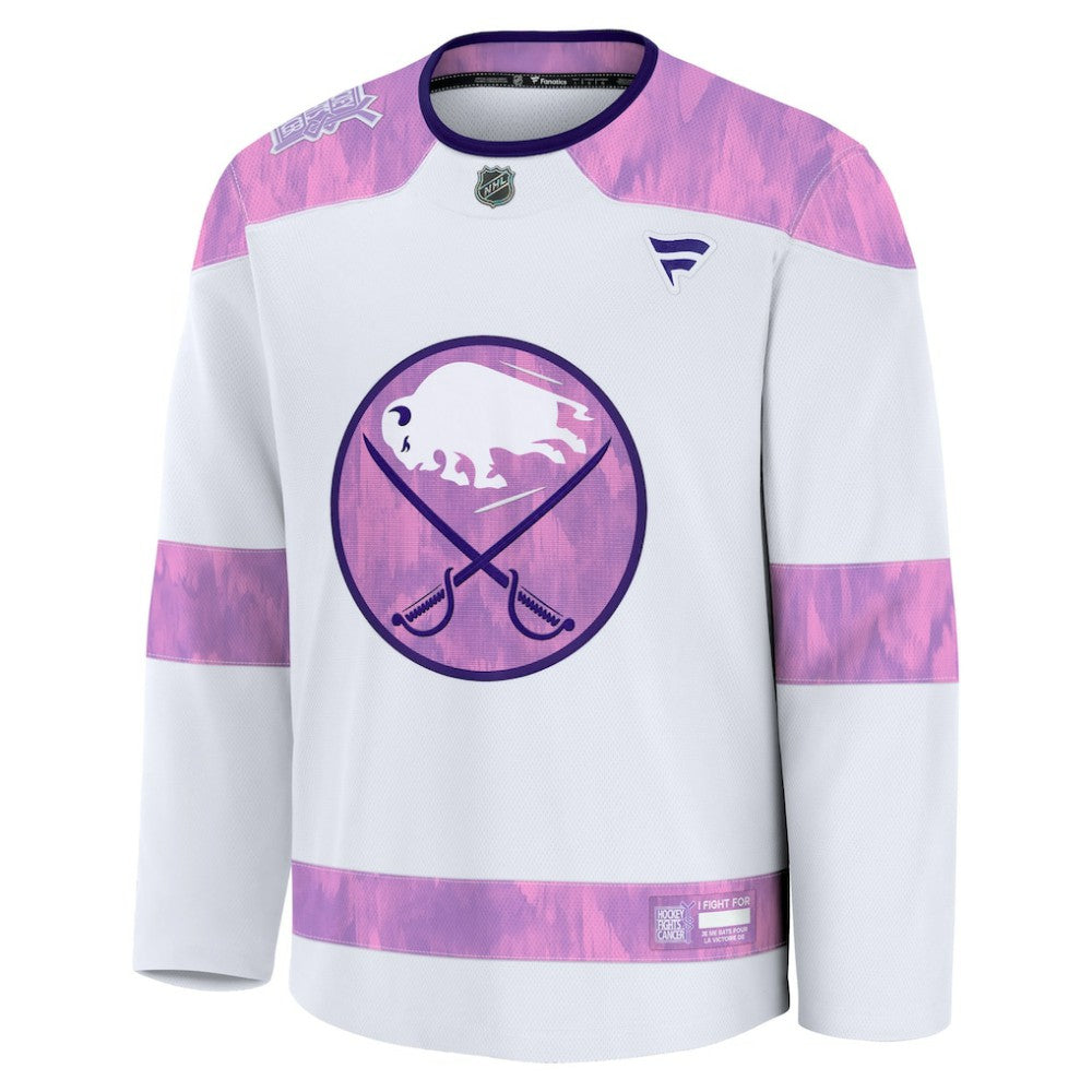Buffalo Sabres Fanatics Hockey Fights Cancer Survivor Practice Jersey - White Jerseys