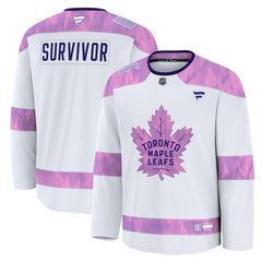Toronto Maple Leafs Fanatics Hockey Fights Cancer Survivor Practice Jersey - White Jerseys