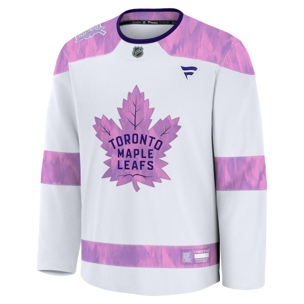 Toronto Maple Leafs Fanatics Hockey Fights Cancer Survivor Practice Jersey - White Jerseys