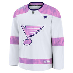 St. Louis Blues Fanatics Hockey Fights Cancer Survivor Practice Jersey - White Jerseys