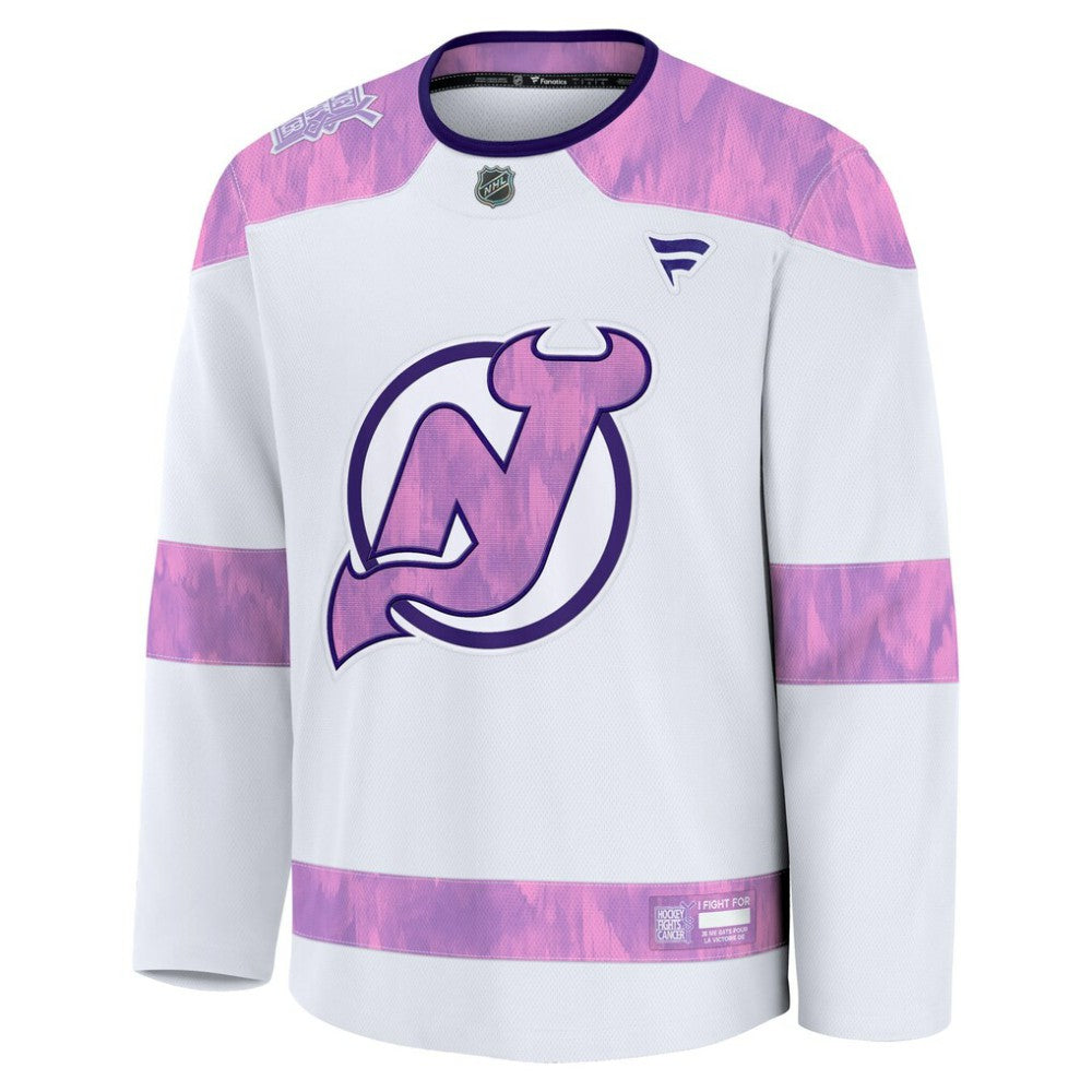 New Jersey Devils Fanatics Hockey Fights Cancer Survivor Practice Jersey - White Jerseys