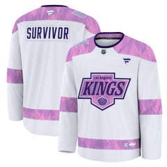 Los Angeles Kings Fanatics Hockey Fights Cancer Survivor Practice Jersey - White Jerseys