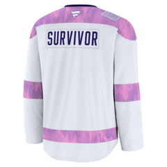 San Jose Sharks Fanatics Hockey Fights Cancer Survivor Practice Jersey - White Jerseys
