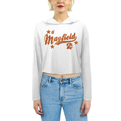 Baker Mayfield Tampa Bay Buccaneers Majestic Threads Women's Glitter Wordmark Hoodie - White cheap