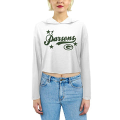 Micah Parsons Green Bay Packers Majestic Threads Women's Glitter Wordmark Hoodie - White for sale