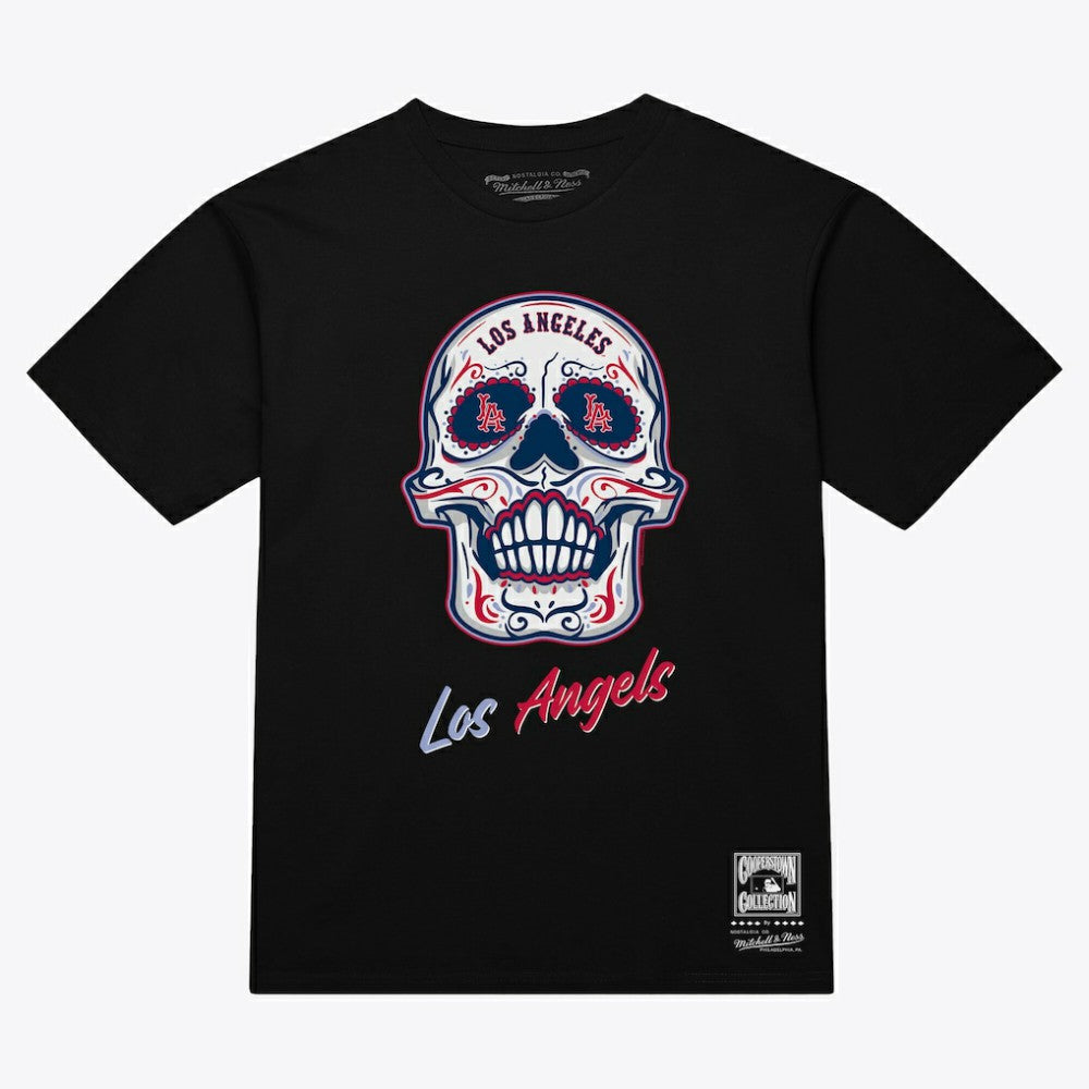 Los Angeles Angels Women's Sugar Skull Boxy T-Shirt Black