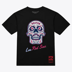 Boston Red Sox Women's Sugar Skull Boxy T-Shirt Black