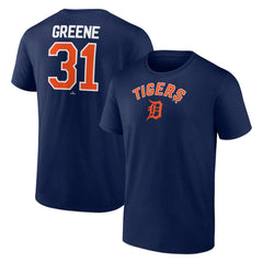 Riley Greene Detroit Tigers Winning Streak Name & Number T-Shirt Navy