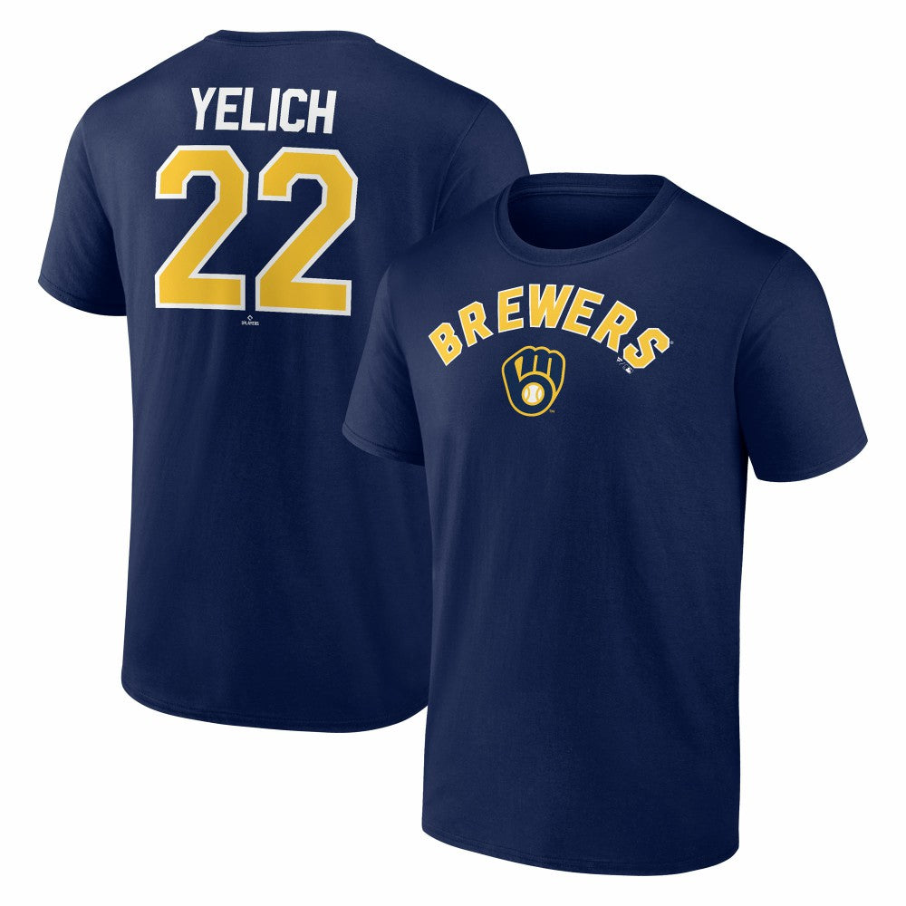 Christian Yelich Milwaukee Brewers Winning Streak Name & Number T-Shirt Navy