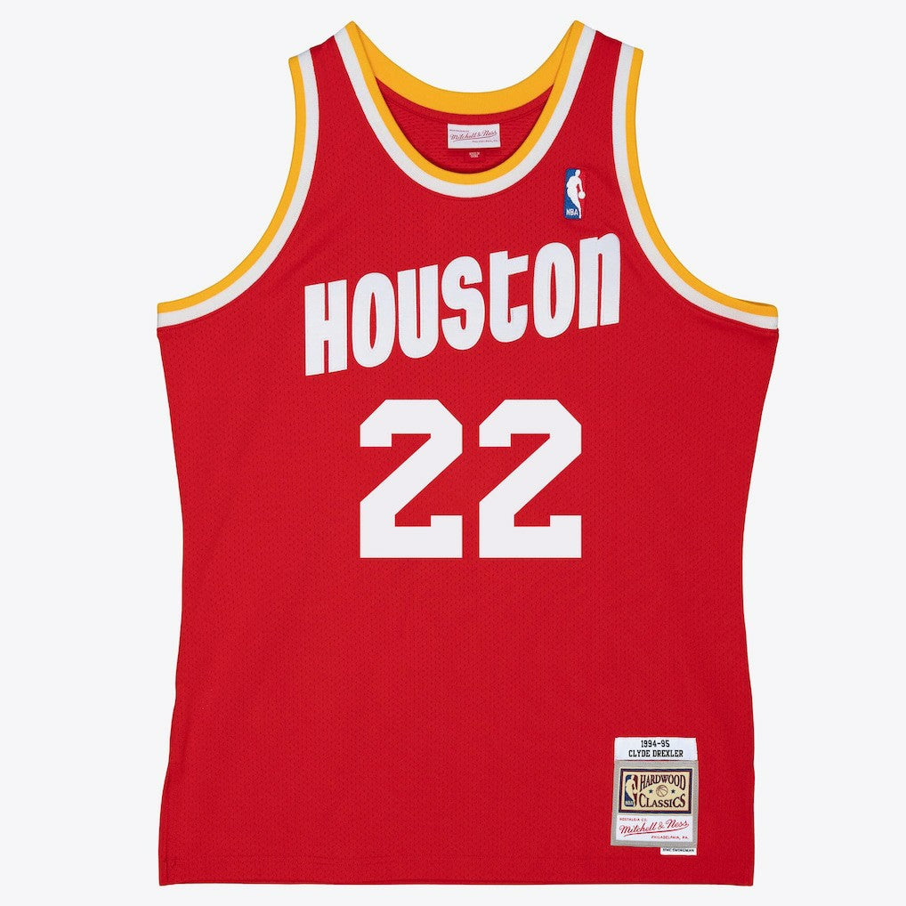 Clyde Drexler Houston Rockets 1994/95 Swingman Jersey - Red sale