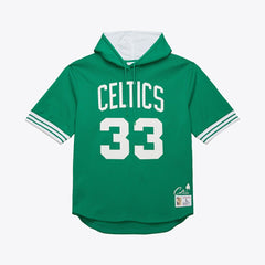 Larry Bird Boston Celtics Mesh Name & Number Short Sleeve Hoodie - Kelly Green online