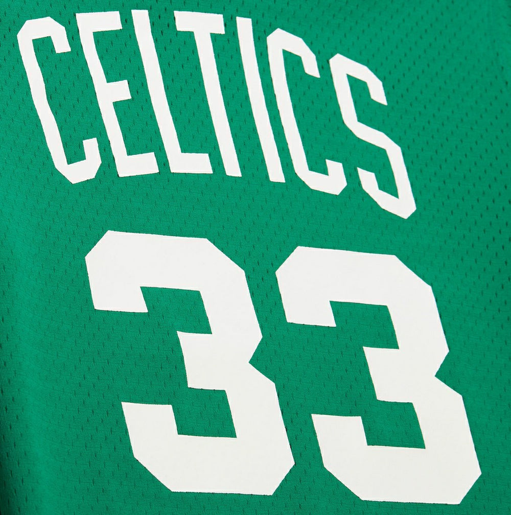 Larry Bird Boston Celtics Mesh Name & Number Short Sleeve Hoodie - Kelly Green online