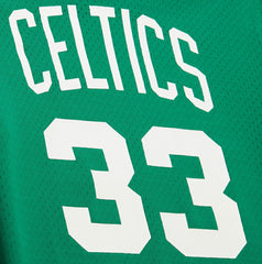 Larry Bird Boston Celtics Mesh Name & Number Short Sleeve Hoodie - Kelly Green online