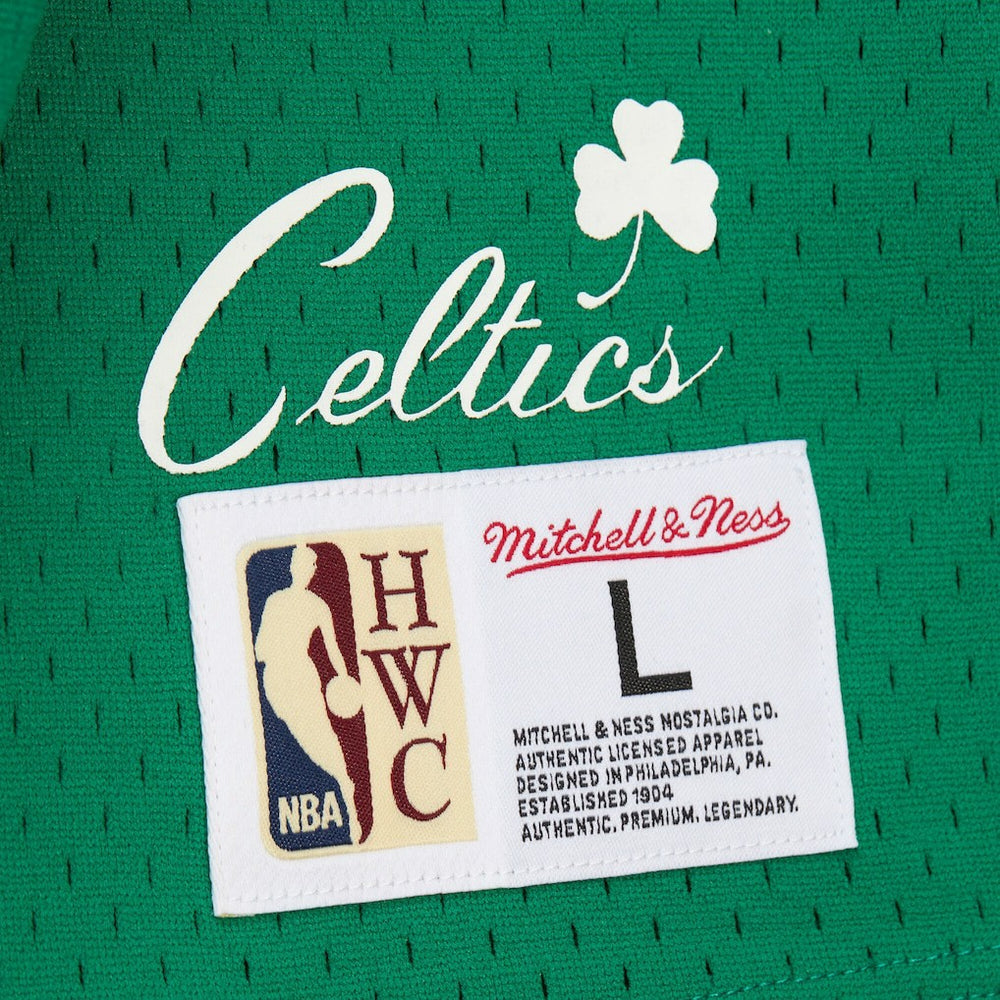Larry Bird Boston Celtics Mesh Name & Number Short Sleeve Hoodie - Kelly Green online