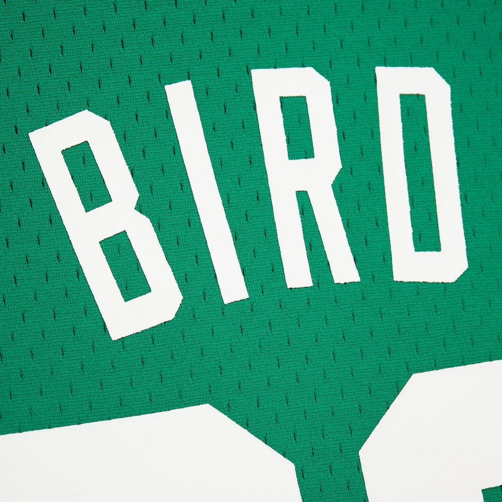 Larry Bird Boston Celtics Mesh Name & Number Short Sleeve Hoodie - Kelly Green online