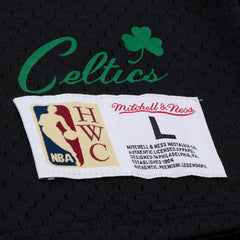Larry Bird Boston Celtics Mesh Name & Number Short Sleeve Hoodie - Black discount