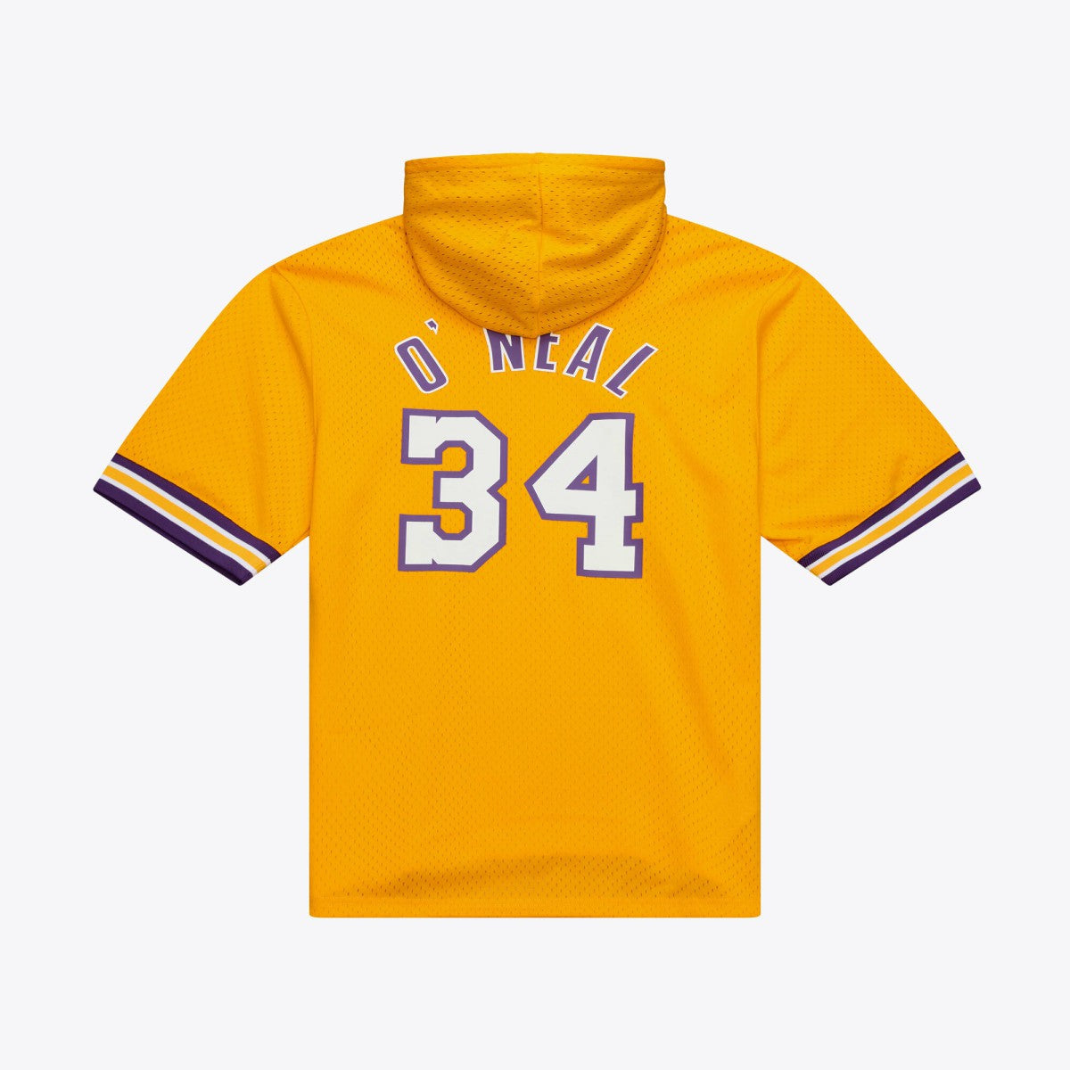 Shaquille O'Neal Los Angeles Lakers Mesh Name & Number Short Sleeve Hoodie - Gold outlet