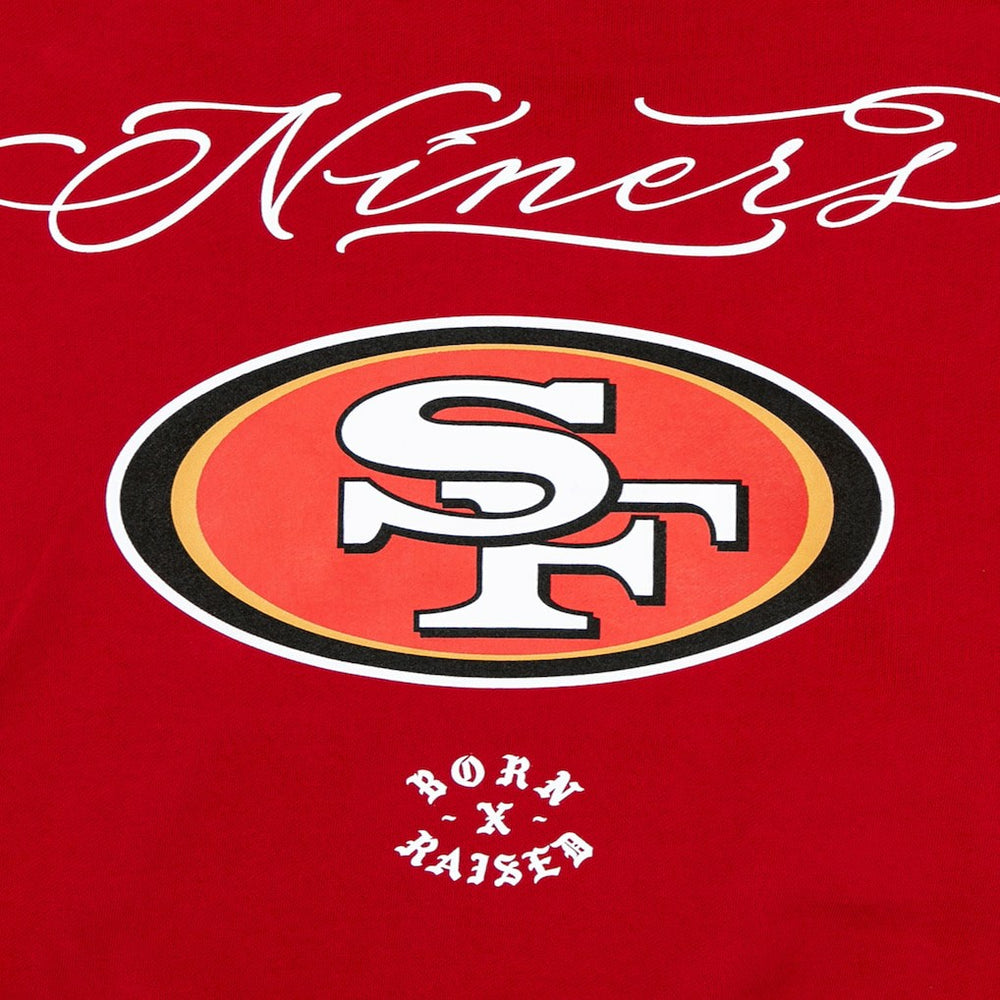 San Francisco 49ers Born x Raised Unisex Fine Line Hoodie - Scarlet for sale