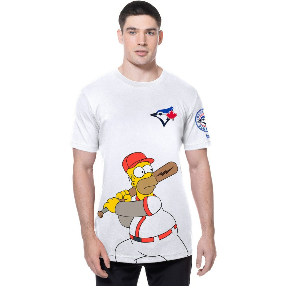 Toronto Blue Jays MLB x Simpsons Homer Wonderbat T-Shirt White