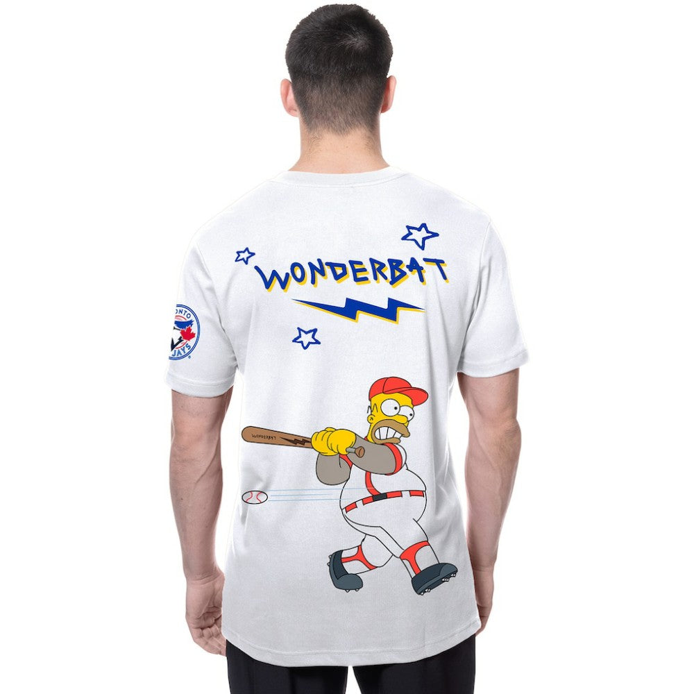 Toronto Blue Jays MLB x Simpsons Homer Wonderbat T-Shirt White