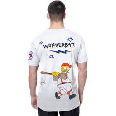 Toronto Blue Jays MLB x Simpsons Homer Wonderbat T-Shirt White