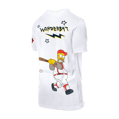 Atlanta Braves MLB x Simpsons Homer Wonderbat T-Shirt White
