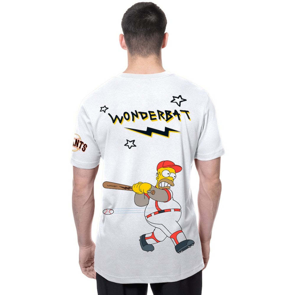 San Francisco Giants MLB x Simpsons Homer Wunderbat SS Tee White