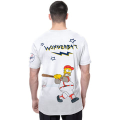 Los Angeles Dodgers MLB x Simpsons Homer Wonderbat T-Shirt White