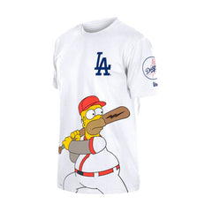 Los Angeles Dodgers MLB x Simpsons Homer Wonderbat T-Shirt White