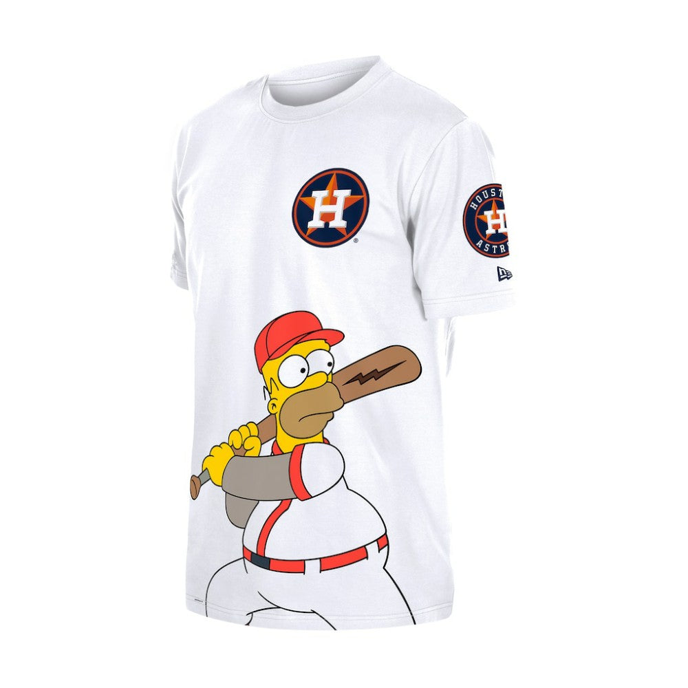 Houston Astros MLB x Simpsons Homer Wonderbat T-Shirt White