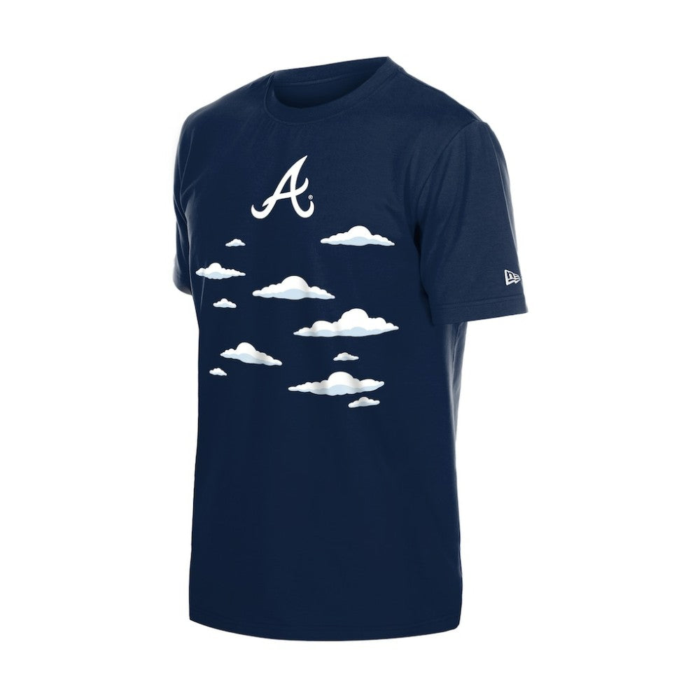 Atlanta Braves MLB x Simpsons 2026 Collab Clouds T-Shirt Navy