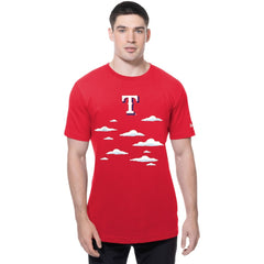 Texas Rangers MLB x Simpsons 2026 Collab Clouds T-Shirt Red