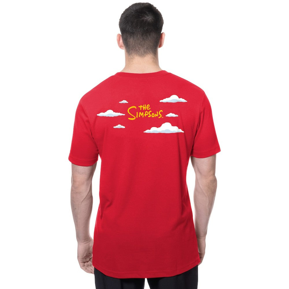 Texas Rangers MLB x Simpsons 2026 Collab Clouds T-Shirt Red
