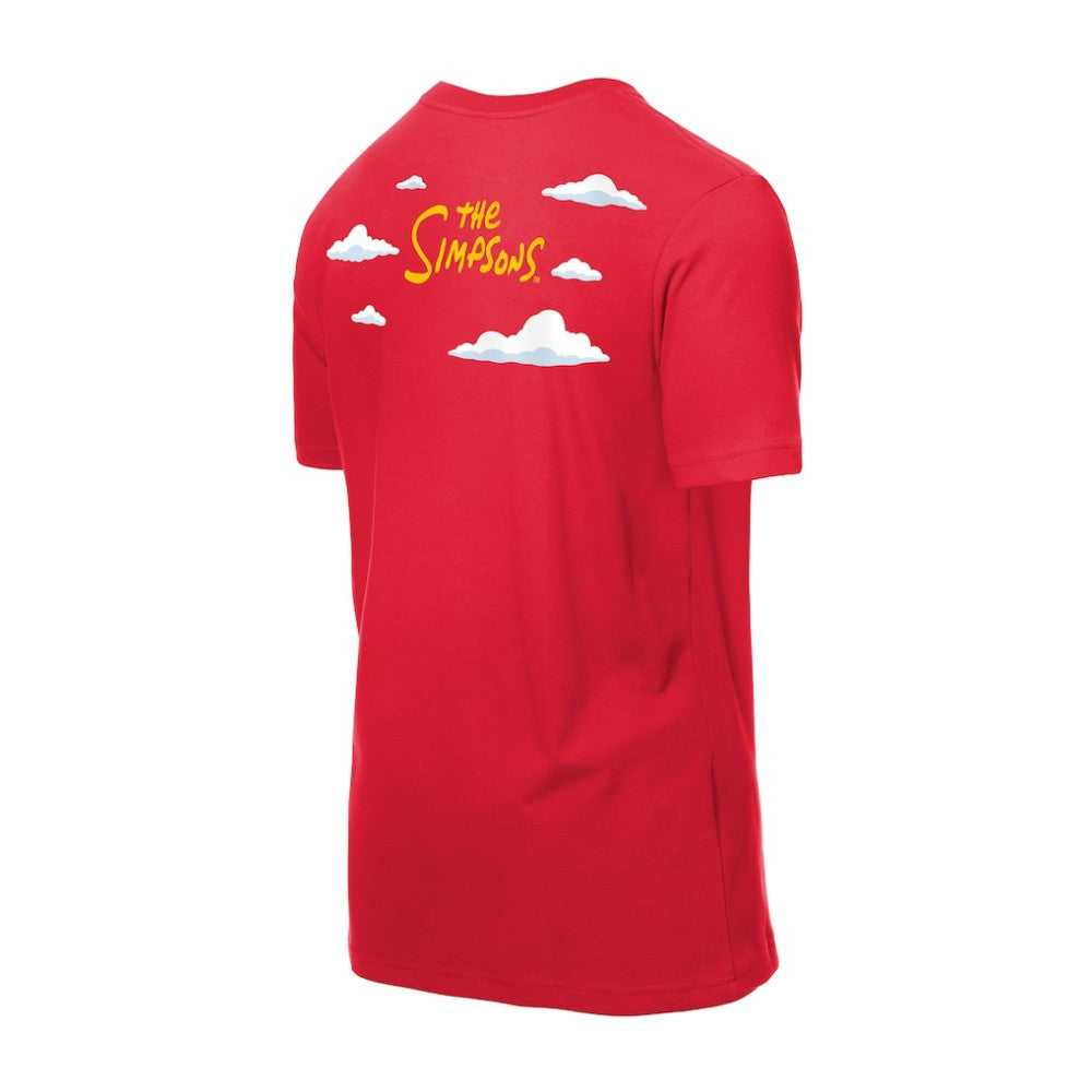 Texas Rangers MLB x Simpsons 2026 Collab Clouds T-Shirt Red
