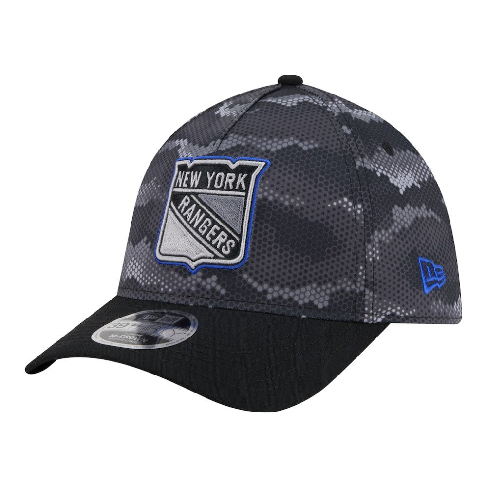 New York Rangers New Era Zero Dark 39THIRTY Flex Hat - Black Hats